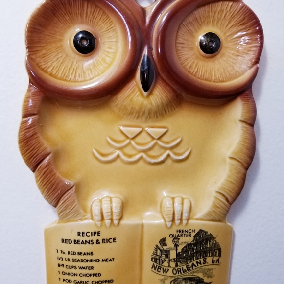 1960s Owl spoon holder / wall hanging - Picture 2 of 4